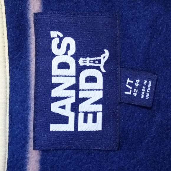 💙Land's End💙 - Multicolor Rugby Striped Quarter Button Pullover - Picture 3 of 10